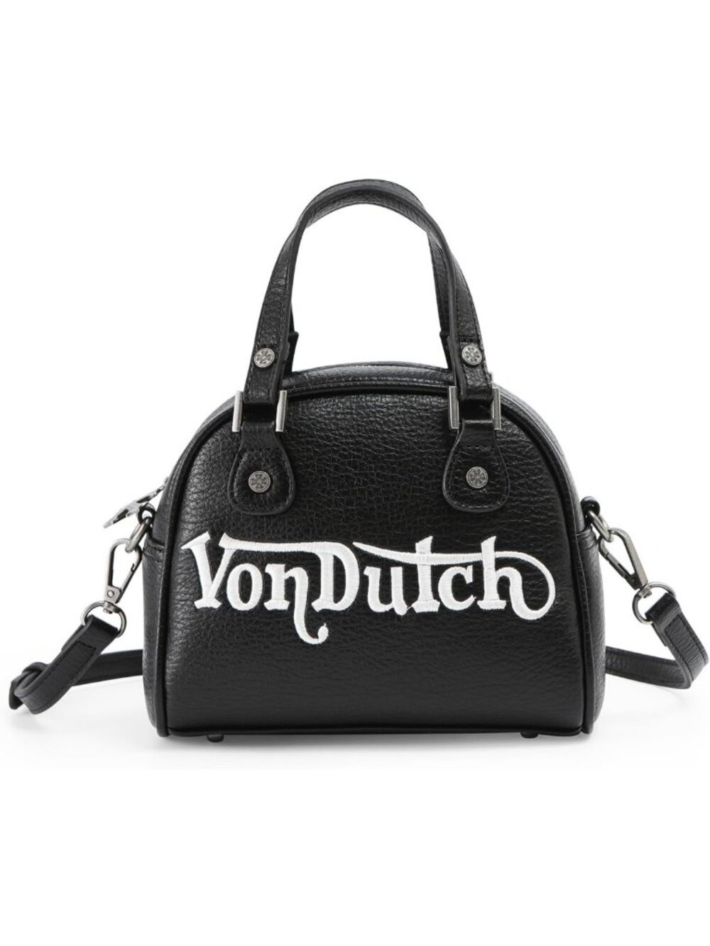 Chic Small Bowling Bag Purse with Crossbody Strap & Top Handles - Versatile